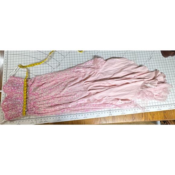 Sherri Hill Vintage 8503 Pink Strapless High-Low Iridescent Sequins Prom Dress 4 - Picture 10 of 10